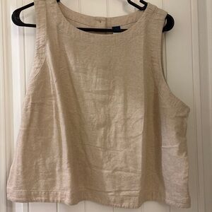 Beige Sleeveless Women's Top